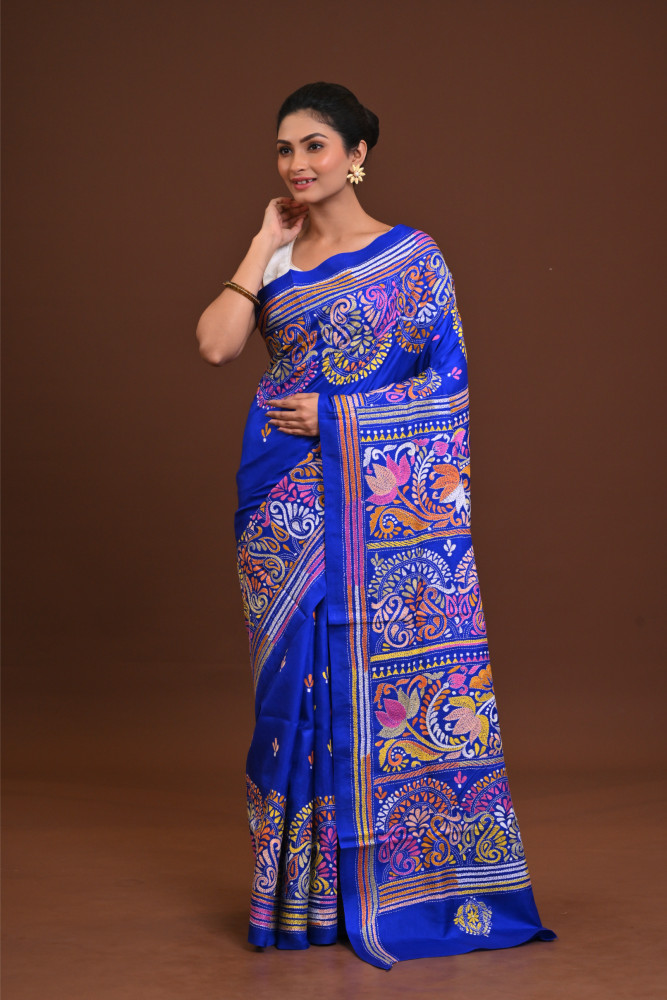 Pure Silk Kantha Saree