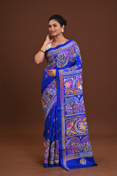 Pure Silk Kantha Saree