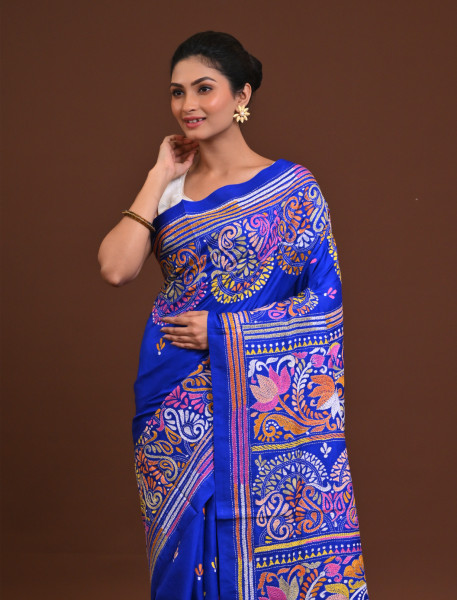 Pure Silk Kantha Saree