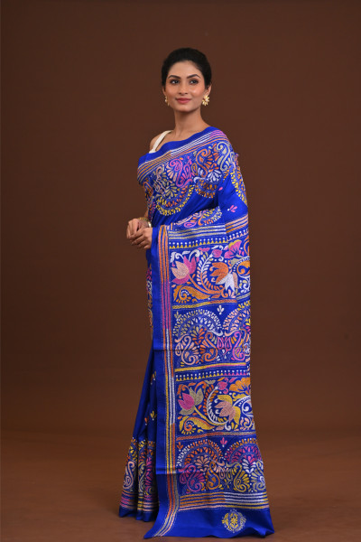 Pure Silk Kantha Saree