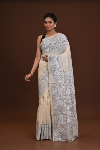 Pure Silk Kantha Saree