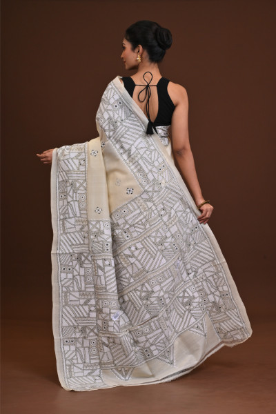 Pure Silk Kantha Saree