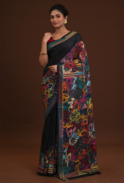 Blended Silk Kantha Saree