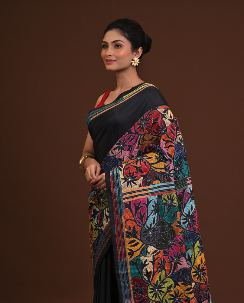Blended Silk Kantha Saree