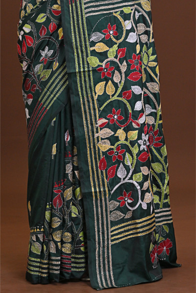 Blended Silk Kantha Saree