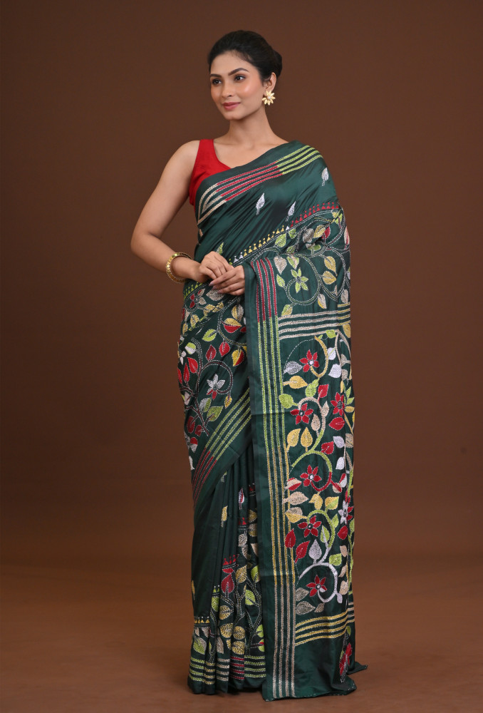 Blended Silk Kantha Saree