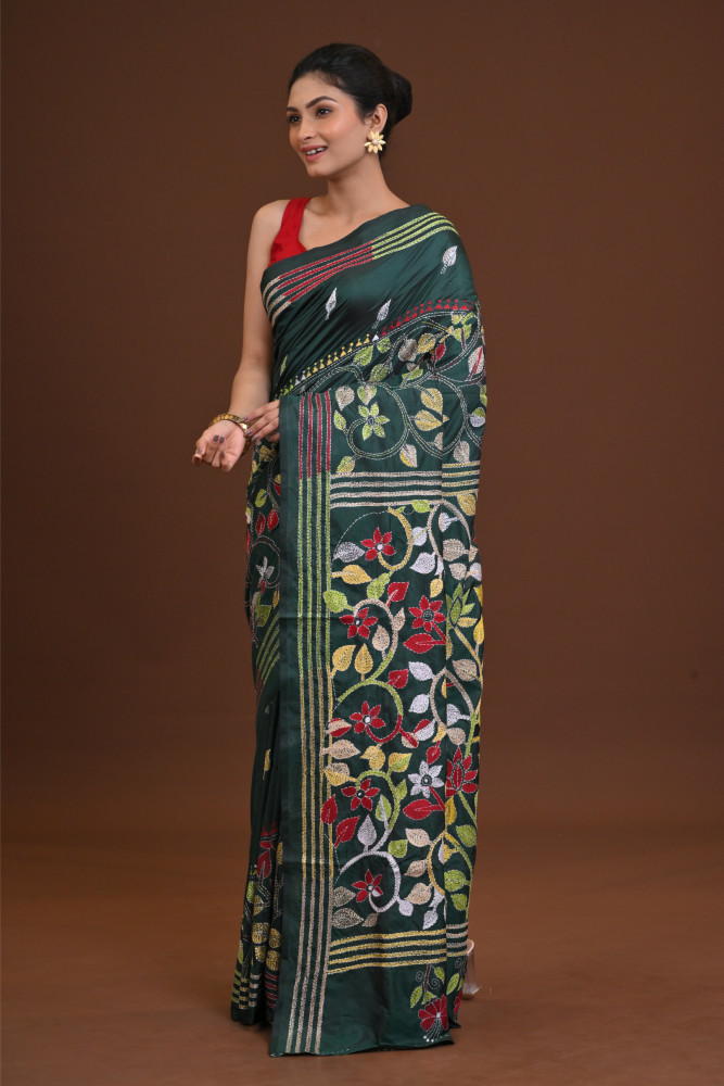 Blended Silk Kantha Saree