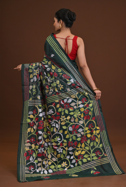 Blended Silk Kantha Saree
