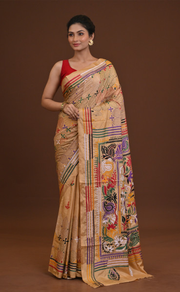 Blended Silk Kantha Saree