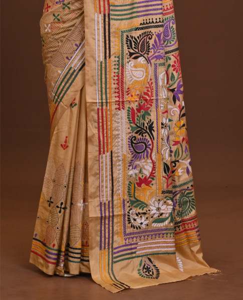 Blended Silk Kantha Saree
