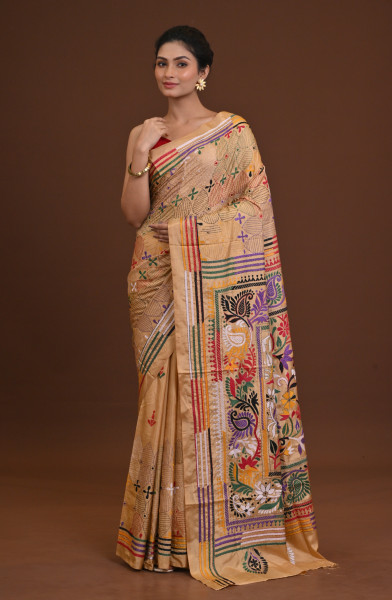Blended Silk Kantha Saree