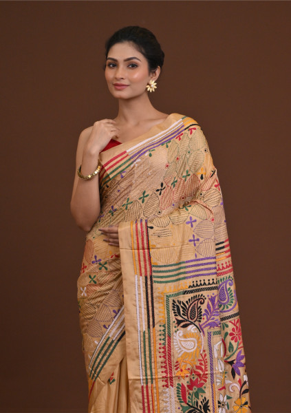 Blended Silk Kantha Saree
