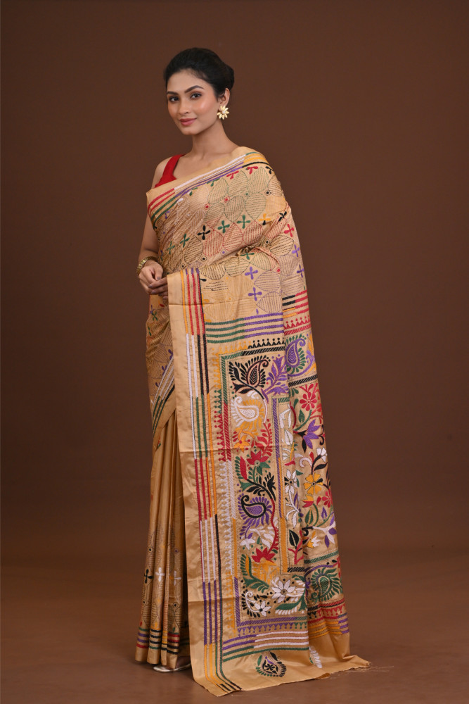 Blended Silk Kantha Saree