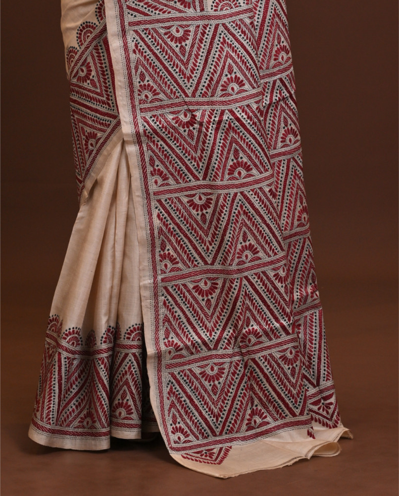 Pure Silk Kantha Saree