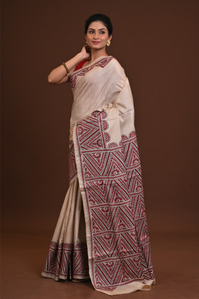 Pure Silk Kantha Saree