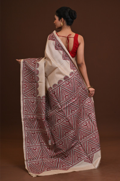Pure Silk Kantha Saree