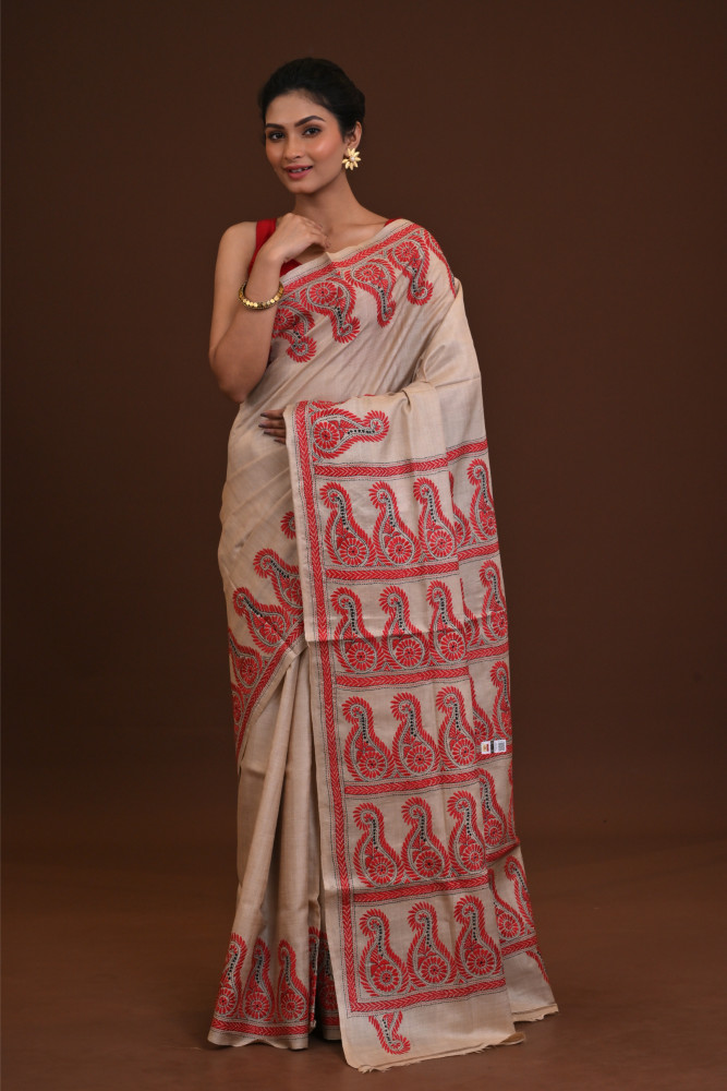 Pure Silk Kantha Saree