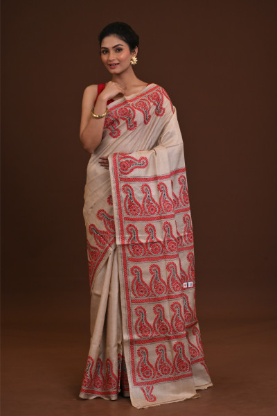 Pure Silk Kantha Saree