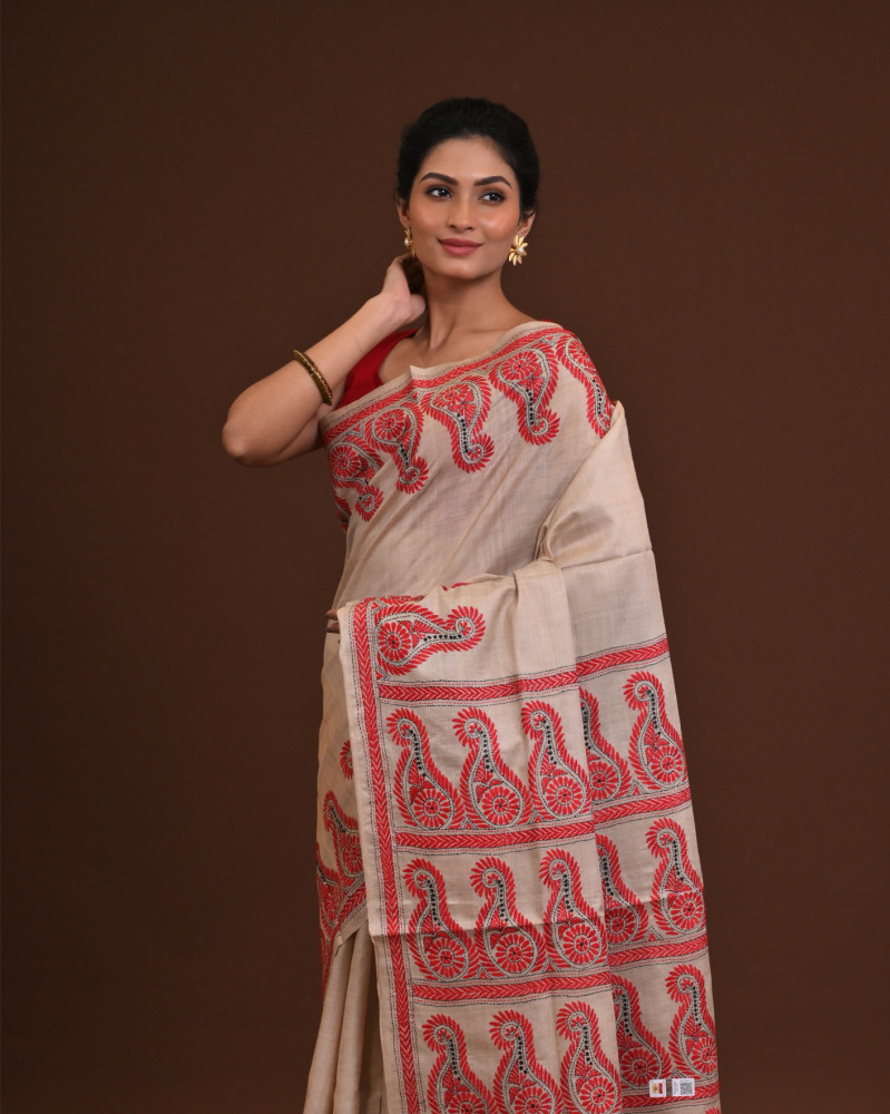 Pure Silk Kantha Saree