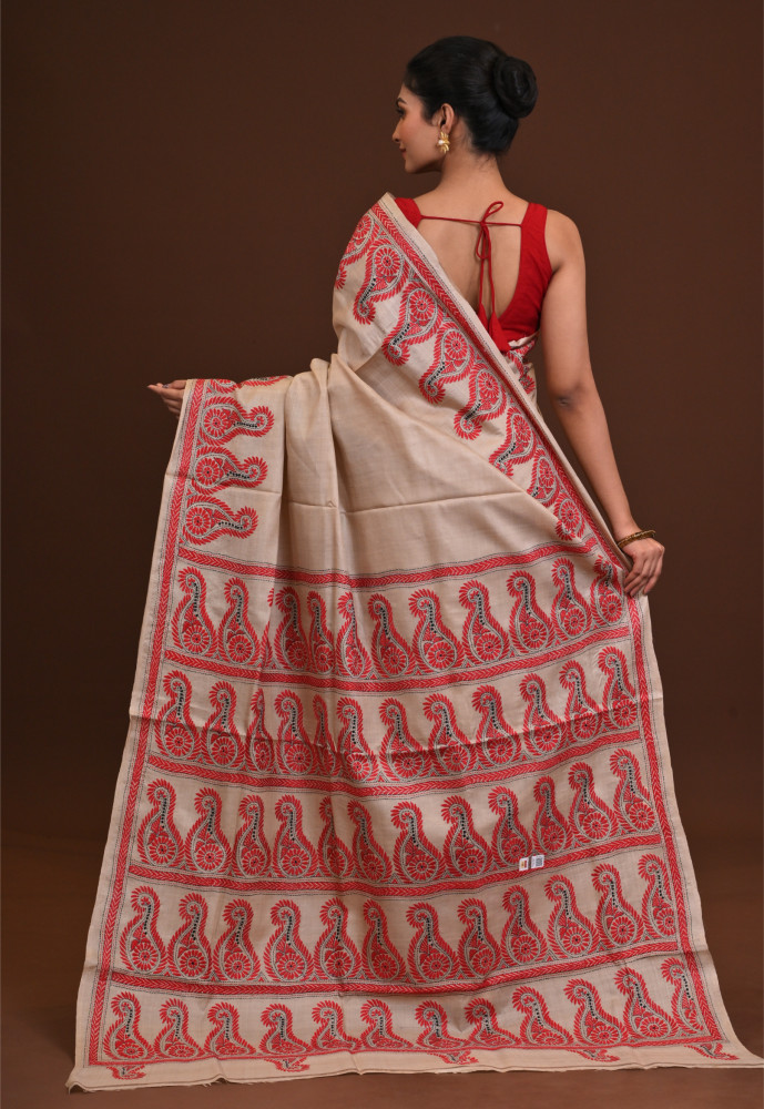 Pure Silk Kantha Saree