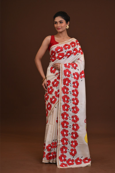 Pure Silk Kantha Saree
