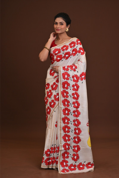 Pure Silk Kantha Saree