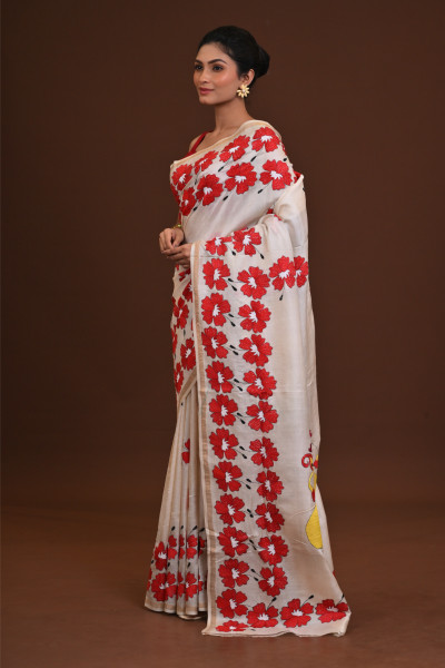 Pure Silk Kantha Saree