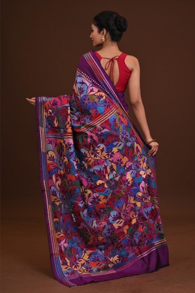 Pure Silk Kantha Saree