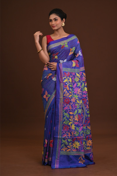 Blended Silk Kantha Saree