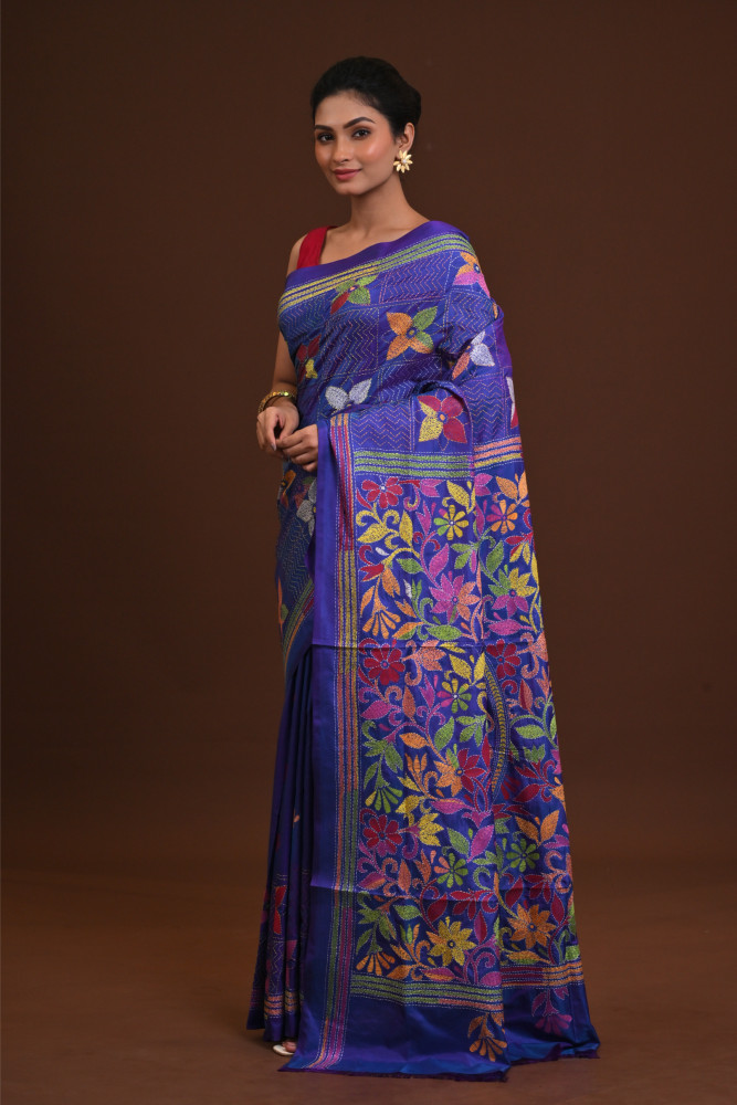 Blended Silk Kantha Saree