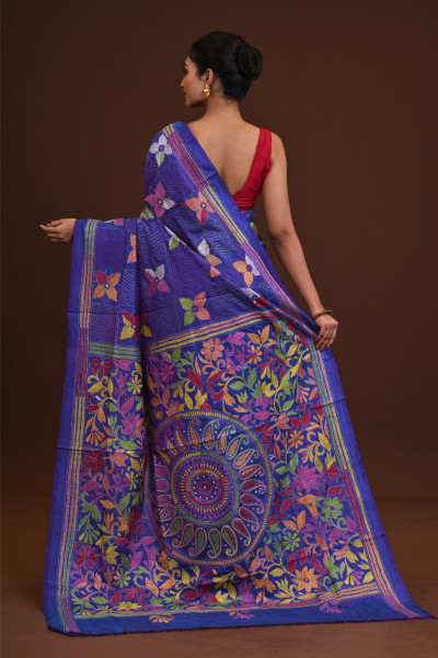 Blended Silk Kantha Saree