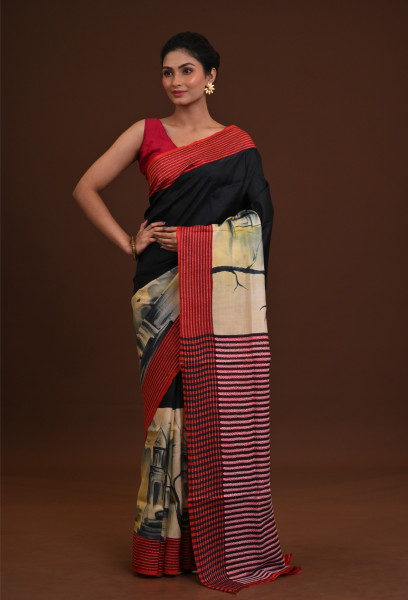 Jalchuri Silk Katha Saree