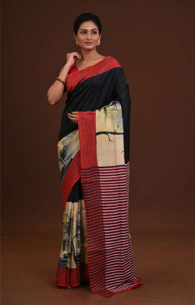 Jalchuri Silk Katha Saree