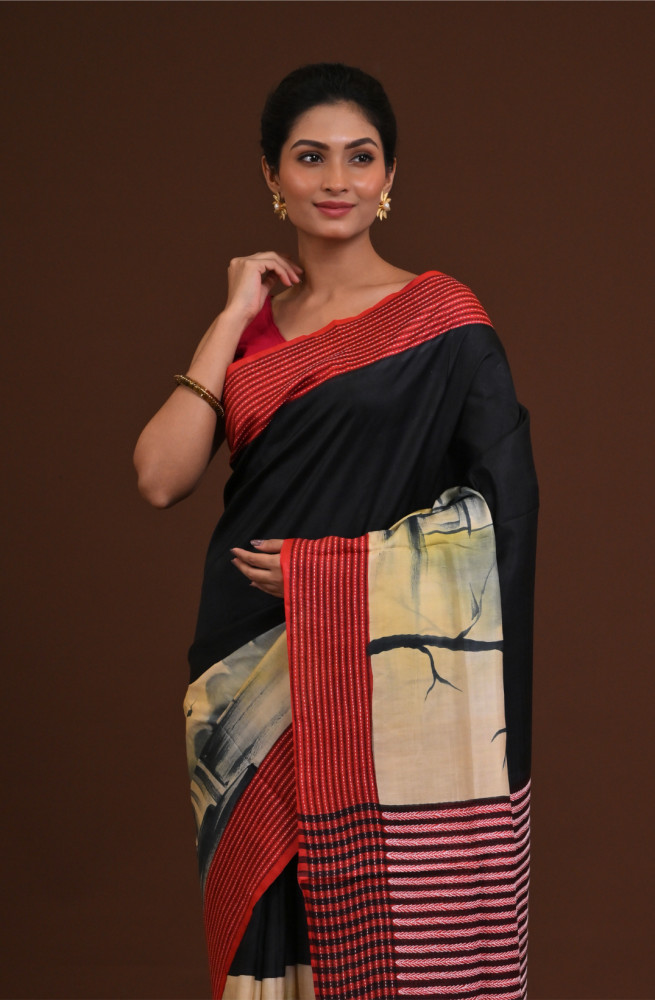 Jalchuri Silk Katha Saree