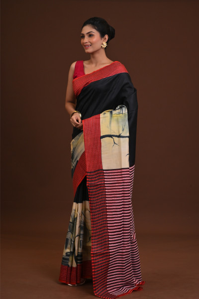 Jalchuri Silk Katha Saree