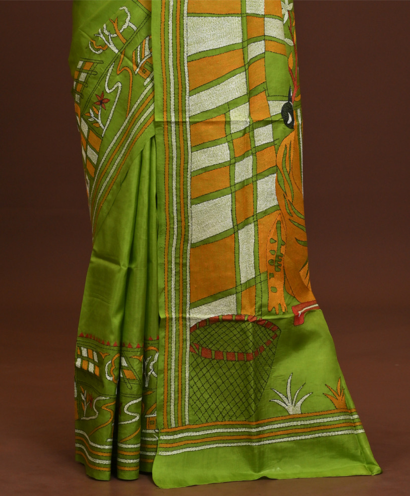 Pure Silk Kantha Saree