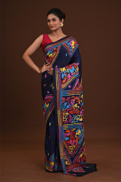 Blended Silk Kantha Saree