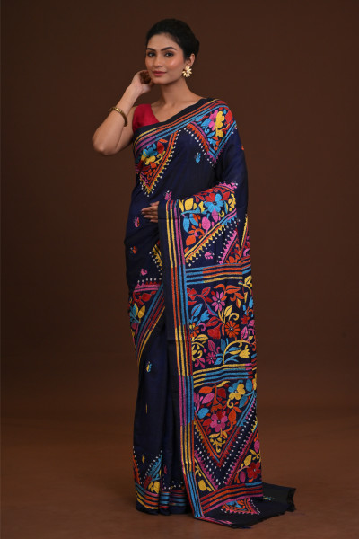 Blended Silk Kantha Saree