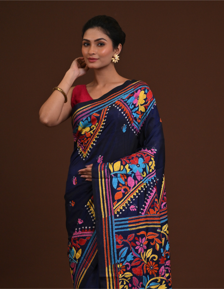 Blended Silk Kantha Saree