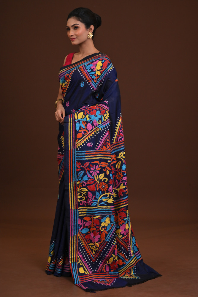Blended Silk Kantha Saree