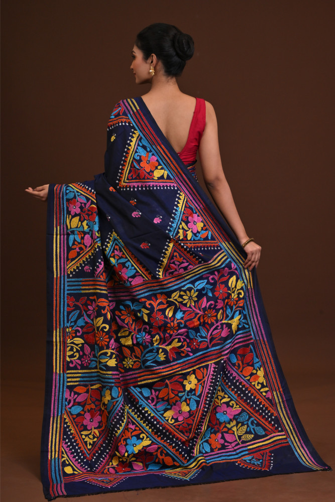 Blended Silk Kantha Saree