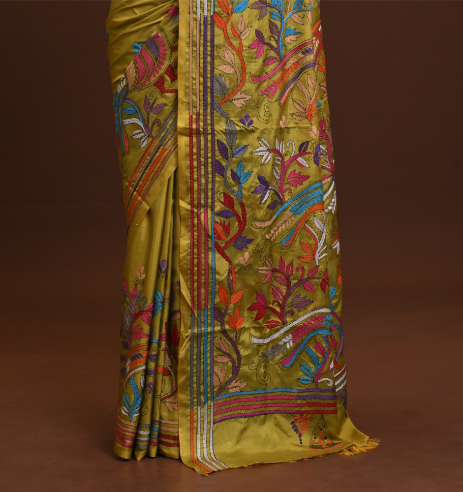 Blended Silk Kantha Saree