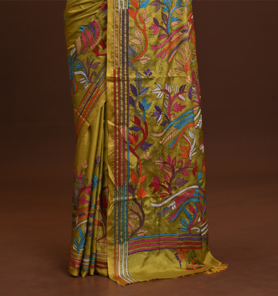 Blended Silk Kantha Saree