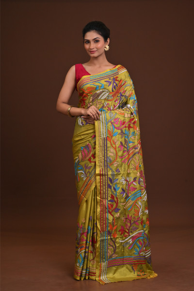 Blended Silk Kantha Saree