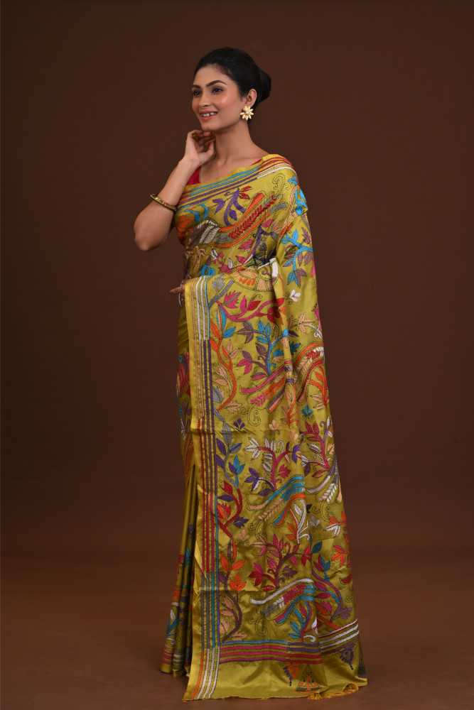 Blended Silk Kantha Saree