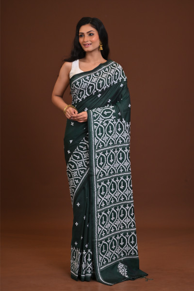 Blended Silk Kantha Saree