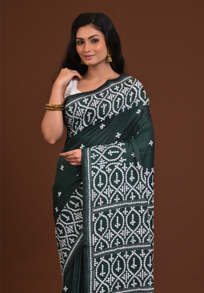 Blended Silk Kantha Saree