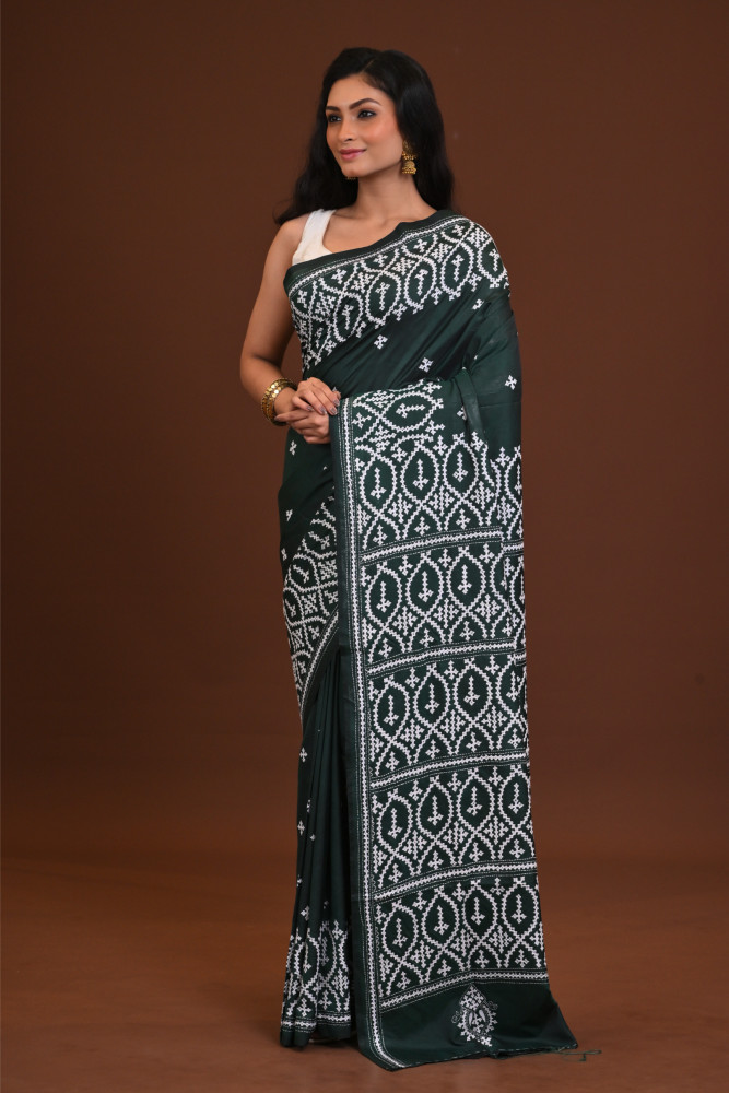 Blended Silk Kantha Saree