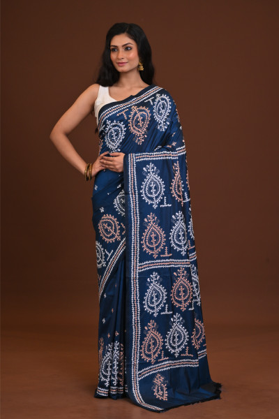 Blended Silk Kantha Saree