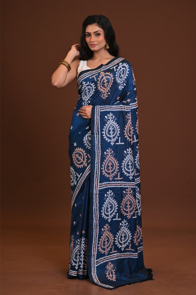 Blended Silk Kantha Saree